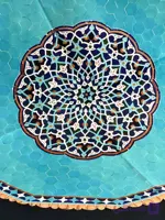 رومیزی گرد طرح شمسه