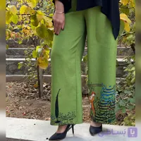شلوار طرح ازل سبز