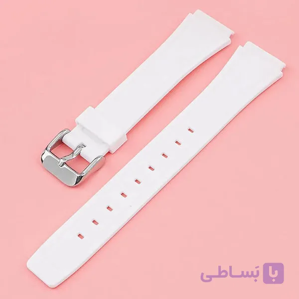 بند ساعت کاسیو 18 میلیمتری رنگ سفید