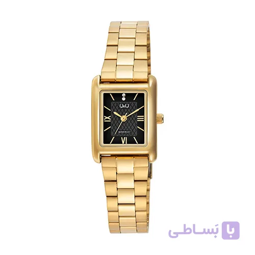 ساعت کیو اند کیو زنانه طلایی Q&Q C69A-009PY