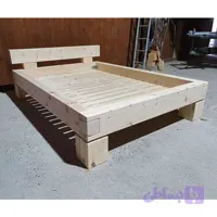 تخت خواب دو نفره چوبی کد143