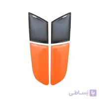 کاور کالرینگ سه بعدی مشکی نارنجی چراغ عقب پژو 207 مدل OrangeB2022 کد145