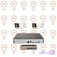 پکیج 2 عددی دوربین مداربسته 8 مگاپیکسل تحت شبکه 4K – IP- POE دید شب رنگی دارای میکروفون داخلی پیشرفته پلاک خوان تشخیص چهره سری IPB-8092WLA-POE-imenpad8092wla