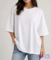 تی شرت باکسی لش ۲x سفید مشکی