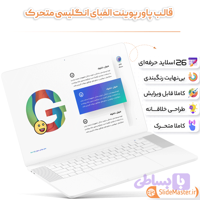 دانلود قالب پاورپوینت حروف الفبای انگلیسی متحرک | 26 اسلاید