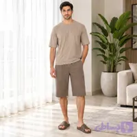 ست تیشرت شلوارک نخ پنبه مردانه