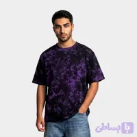 تیشرت تای دای ( شیبوری ) ابر و بادی بنفش و مشکی