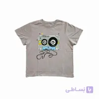 تی شرت زنانه طرح نوار کاست