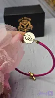دستبند دخترونه حک دلخواه با بند مارشالی