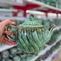 قوری سرامیکی مدل شیاردار ماربل