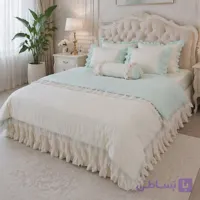 ست روتختی شاهدخت سبزآبی کرم