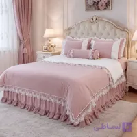 ست روتختی شاهدخت سفید صورتی