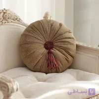 کوسن دایره فلورا نسکافه‌ای