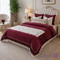 ست روتختی بهشت زرشکی کرم