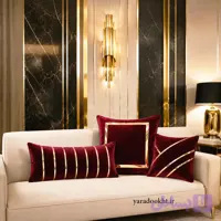 کوسن مخمل نوار براق velvet مجموعه 3 عددی