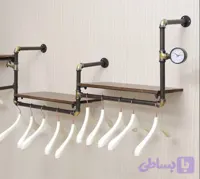 شلف لوله اب دیواری چوب روس