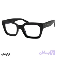 عینک Celine با فریم رنگ مشکی براق، شکل مربعی و لنز بی‌رنگ و قابل تعویض مدل 9088