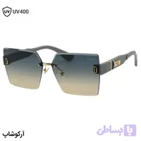 عینک آفتابی زنانه دیور با طراحی فریم‌لس، شکل مربعی، طوسی مات و لنز دو رنگ هایلایت مدل CF28775