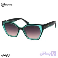 عینک آفتابی زنانه Dior با فریم چشم گربه‌ای شکل، دو رنگ (سبز و مشکی) و لنز قهوه‌ای سایه روشن مدل 2177