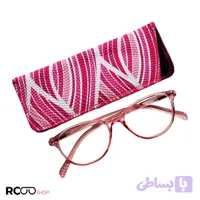 عینک مطالعه دو دید با نمره +0.50 به +1.50 نزدیک بین و فریم ویفرر و رنگ صورتی مدل H102