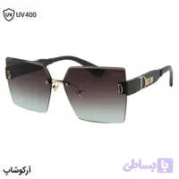 عینک آفتابی زنانه DIOR با طراحی فریم‌لس، شکل مربعی، سبز مات و لنز دو رنگ سایه روشن مدل CF28775