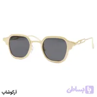 عینک آفتابی Celine با فریم فلزی، طلایی رنگ، مربعی شکل و لنز دودی تیره مدل 10485