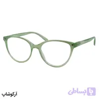 عینک مطالعه نمره +3.00 نزدیک بین، رنگ سبز براق و دسته فنردار (بهمراه قاب و دستمال) مدل Y18182