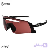 عینک ورزشی اوکلی با فریم و دسته مشکی رنگ و لنز قهوه‌ای تیره و Prizm مدل OA9920