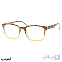 عینک مطالعه نزدیک بین نمره +2.25 به همراه قاب و دستمال، رنگ قهوه‌ای روشن و دسته فنری مدل Y18247