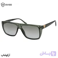 عینک آفتابی GUESS با فریم سبز براق، (سایز بزرگ) و دسته سیم‌دار و لنز سبز سایه روشن مدل GU6979
