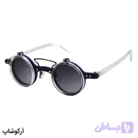عینک آفتابی فانتزی DIOR با فریم شکل گرد، رنگ سرمه‌ای، دسته بی‌رنگ و لنز بالارونده مدل T307 Y266