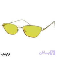 عینک شب زنانه بالینسیاگا با فریم گربه‌ای، رنگ طلایی و عدسی زرد رنگ مدل 22015