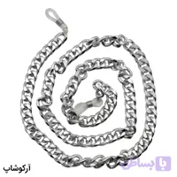 بند عینک زنجیری با رنگ نقره‌ای، از جنس آلومینیوم، سبک و ضدحساسیت مدل 993126