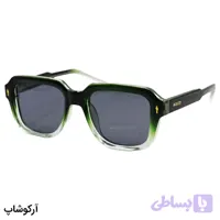 عینک آفتابی پلاریزه موسکات با فریم سبز رنگ، مربعی شکل و لنز دودی تیره مدل P1211