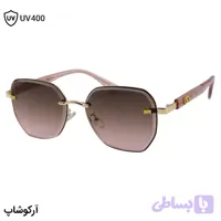عینک آفتابی زنانه DIOR با فریم شکل چند ضلعی، رنگ طلایی براق و لنز قهوه‌ای سایه روشن مدل 2599 - آرکوشاپ