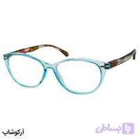 عینک مطالعه نمره +2.50 نزدیک بین با فریم فیروزه ای (به همراه قاب و دستمال)، مدل 3209