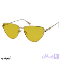 عینک دید در شب زنانه با فریم مثلثی شکل، رنگ طلایی و عدسی زرد رنگ برند دیتیای مدل 7641