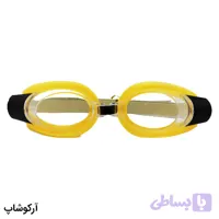 عینک شنا بچه گانه با رنگ زرد و بند کشی مدل DZ-1600