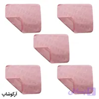 بسته 5 عددی دستمال عینک از جنس میکروفایبر، رنگ صورتی و طرح دار کد 992885-5