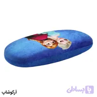 قاب عینک طبی دخترانه با طرح السا و آنا (FROZEN)، درب لولا فنری و بیضی شکل مدل 992734