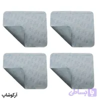 بسته 4 عددی دستمال عینک از جنس میکروفایبر، رنگ آبی و طرح دار کد 992887-4