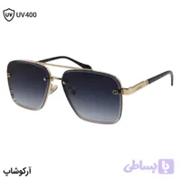 عینک آفتابی گوچی با فریم طلایی رنگ، شکل مربعی و لنز دودی سایه روشن مدل GG1219