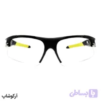 عینک ورزشی بلوکات نیم فریم OAKLEY با فریم مشکی رنگ و عدسی بی رنگ مدل 806