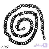 بند عینک زنجیری با رنگ مشکی، از جنس آلومینیوم، سبک و ضدحساسیت مدل 993124