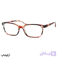 عینک مطالعه نمره +2.50 نزدیک بین با فریم چند رنگ (روشن) و مستطیلی شکل مدل T5616