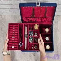 جعبه جواهرات۲طبقه مخملی
