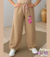 شلوار واید طرح پلنگ صورتی