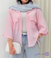 شومیز جلودکمه جیب دار