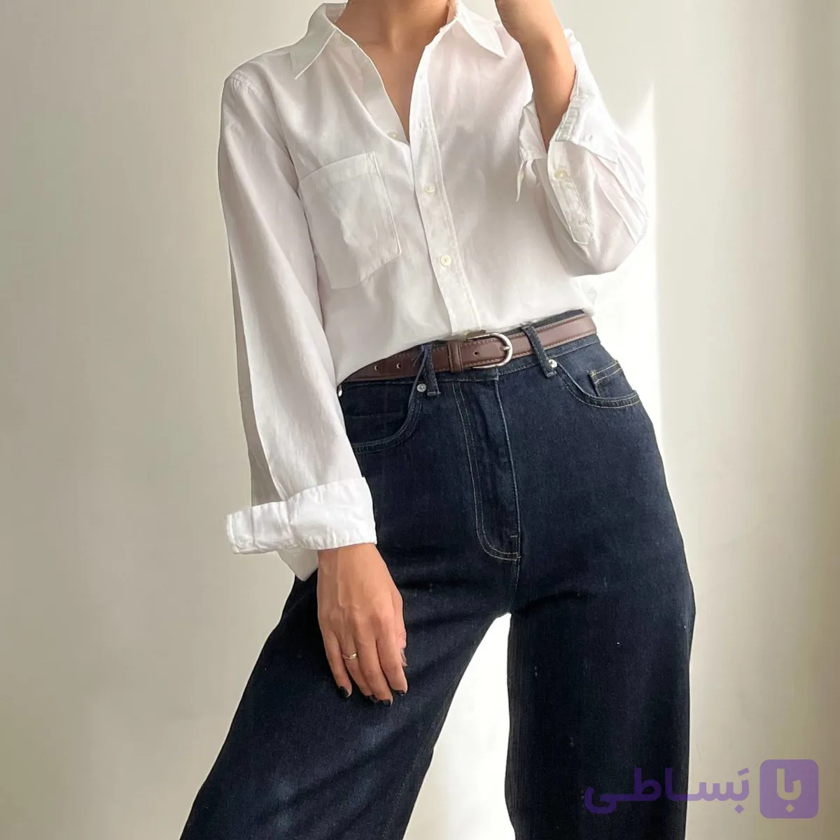 شومیز سفید وارداتی پرتو