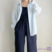 شومیز سیلک رویال آبی آسمانی